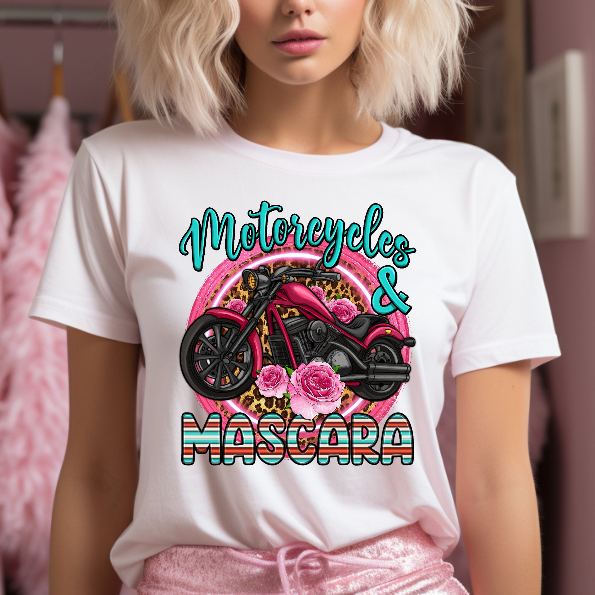Motorcycle Shirt, Motorcycles and Mascara Biker Tee Girl Rider