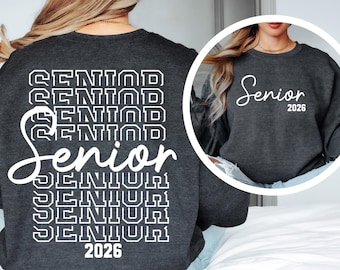 Senior 2026 Sweatshirt for Grad, Crewneck for Class of 2026, Graduation Gift, Trendy Senior Shirt, 2026 Grad Gift