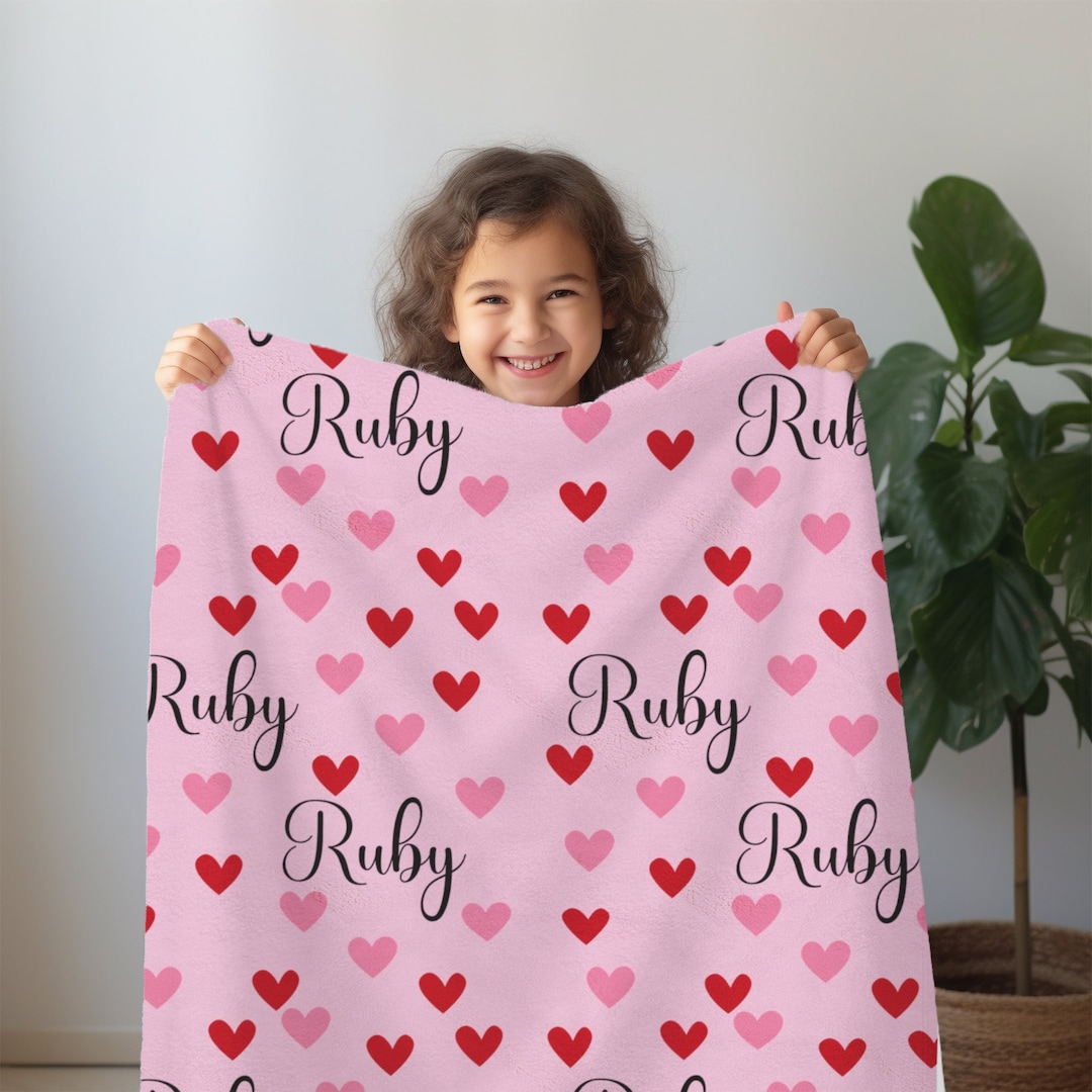 Personalized Blanket, Custom Baby Girl Throw, Personal Blanket