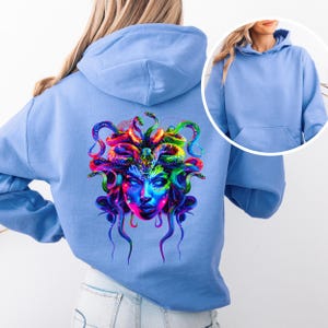 Medusa Snake Hoodie, Greek Mythology Unisex Sweatshirt, Goddess Medusa Witchy Shirt, Mythical Snake Crewneck Feminist Shirt Girl Power