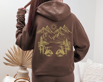 Comfort Colors Nature Hoodie, Cottage Core Clothing, Mountain Hiking Gift, Y2K Hoodie, Forest Core, Camping Vibes, Nature Lover Gift