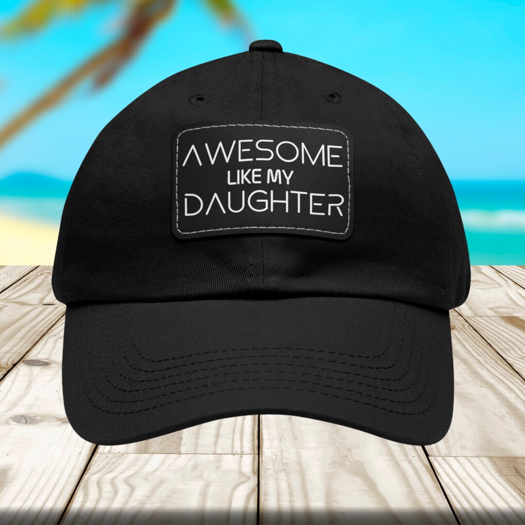 Best Dad Ever Baseball Cap - Adjustable Leather Logo Hat For Father's Day Gifts From Family