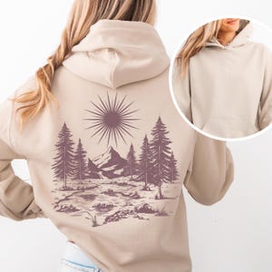 Nature Hoodie, Cottage Core Hoodie, Mountain Hiking Gift, Forest Core Shirt, Y2K Hoodie, Granola Girl, Nature Lover Gift, Camping Adventurer