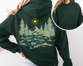 Nature Hoodie, Mountain Hiking Gift, Granola Girl, Camping Sweater, Gift for Nature Lovers, Y2K Hoodie, Cottage Core Sweatshirt, Adventurer