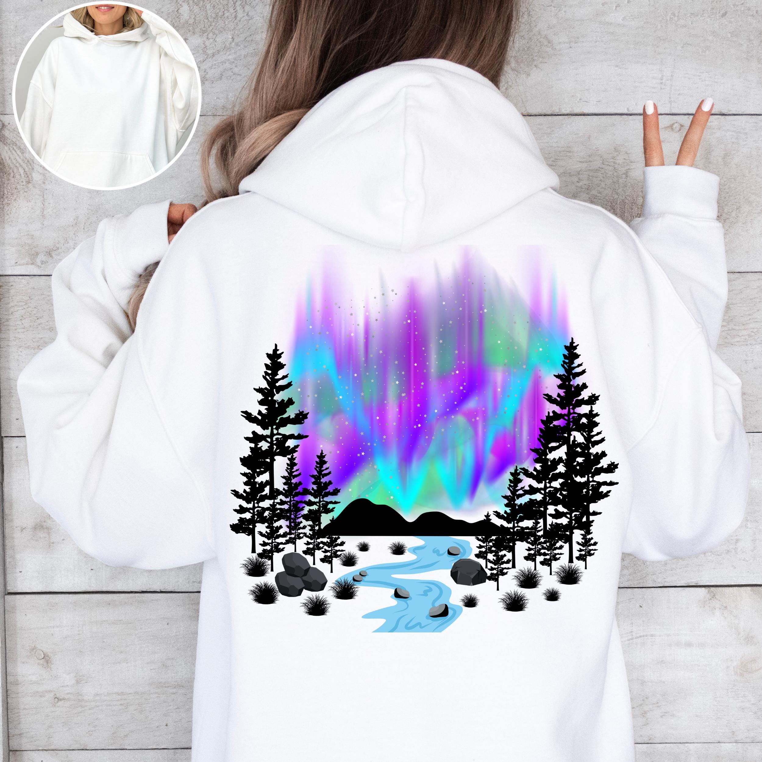 Northern Lights Hoodie, Nature Lover, Aurora Borealis Adventure