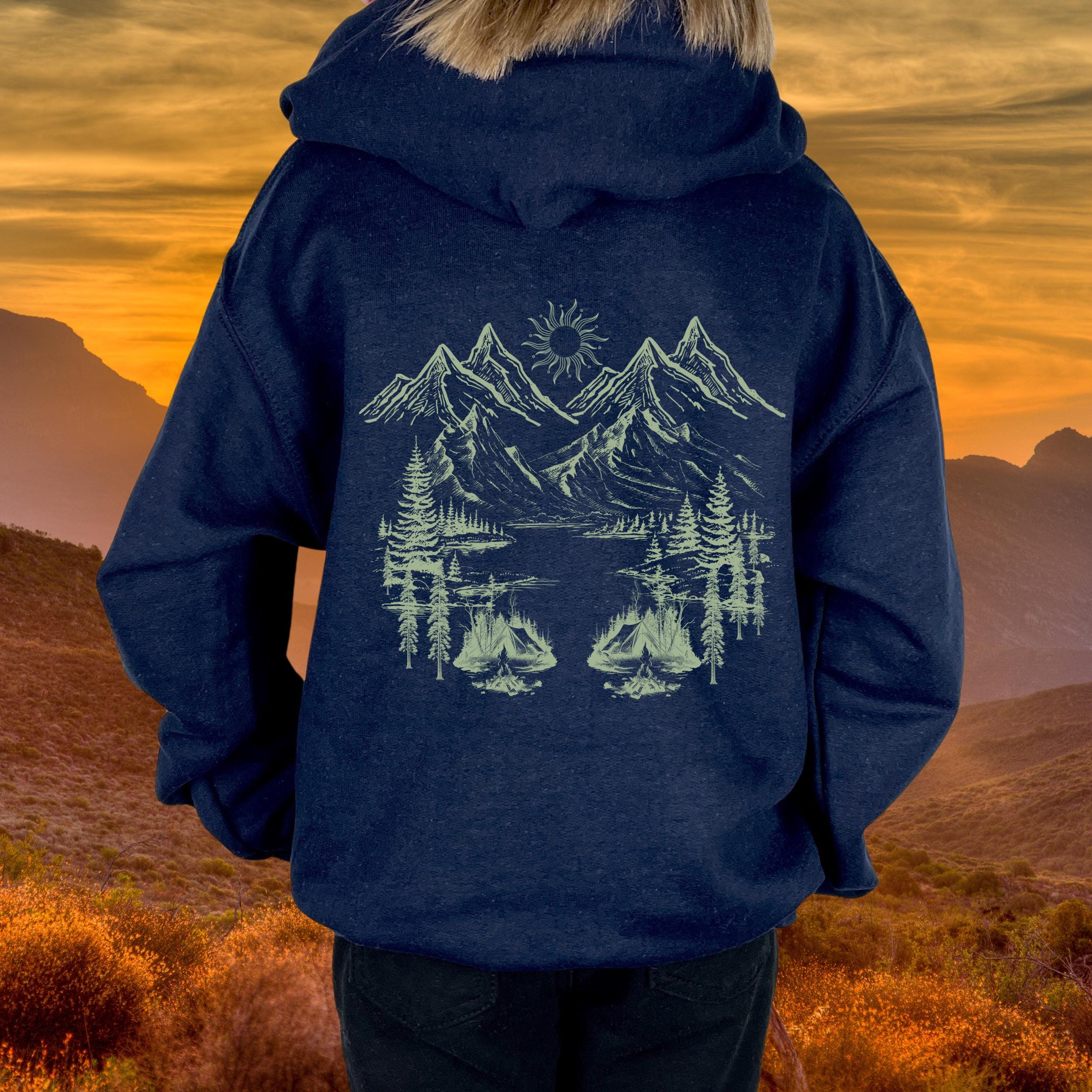 YOUTH Nature Hoodie, Cottage Core Clothing for Kids, Mountain 
