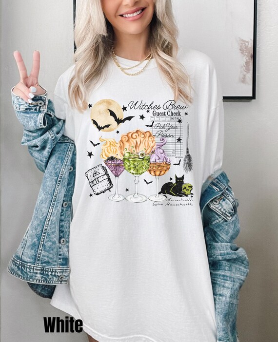 Halloween Witches Brew Shirt, Salem Witch Shirt, Spooky Season, Y2k Aesthetic, Mystic Shirt, Retro Halloween, Comfort Colors® Shirt Coquette