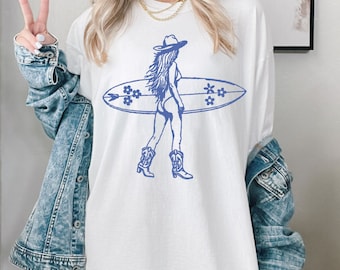 Coastal Cowgirl Shirt, Comfort Colors® Vintage Inspired Western Aesthetic, Rodeo Shirt, Retro Concert, Gift For Cowgirl, Long Live Cowgirls