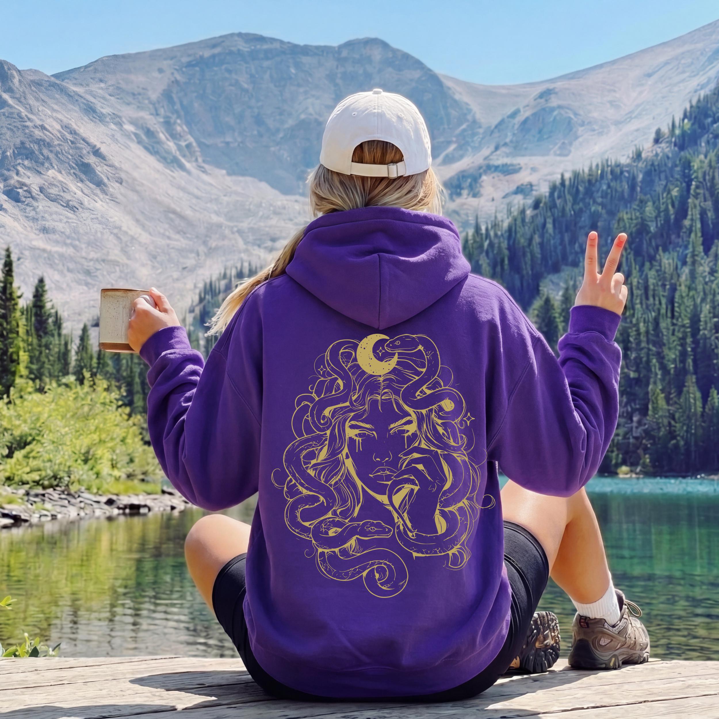 Medusa Snake Hoodie, Greek Mythology Unisex Sweatshirt, Goddess