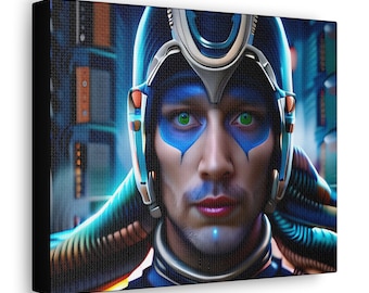 Arte de la pared Alien lienzo impresión arte OVNI pintura lienzo arte decoración del hogar habitación pared diseño de muebles arte paranormal arte espacial pintura espacial