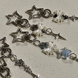 assorted star keychain | beaded charm / handmade