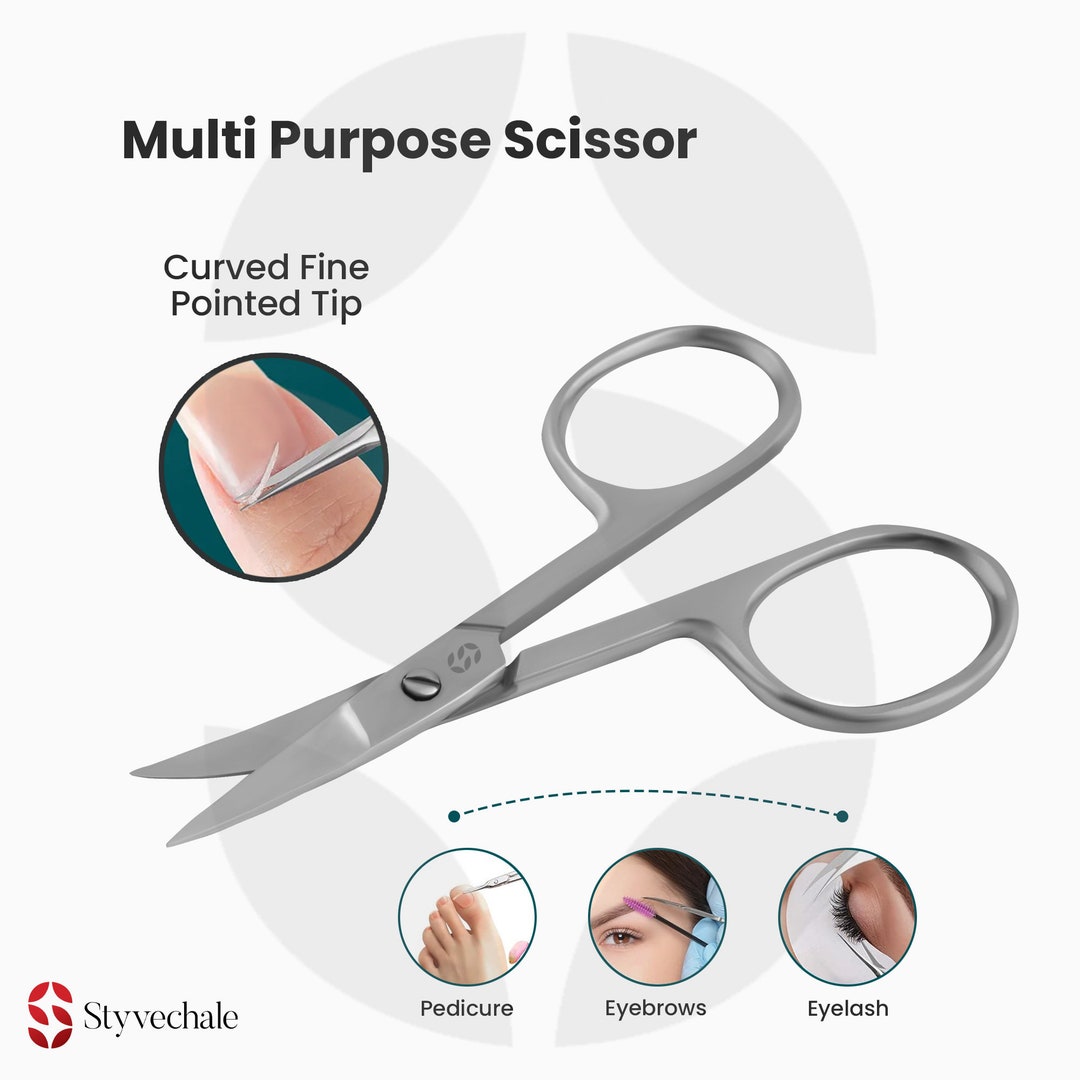 Professional Toenail Scissors Precision Nail Cutting Tool Curved Blade