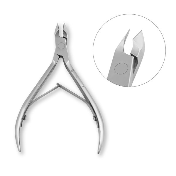 Cuticle Nipper Nail Cuticle Nipper Silver Stainless Steel Sharp Blades Manicure Tools with Double Spring Nail Care Pedicure Nail Tool