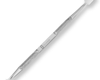 Cuticle Pusher Nail Cuticle Pusher Silver Stainless Steel Sharp Blades Manicure Tools with Double Spring Nail Care Pedicure Nail Tool