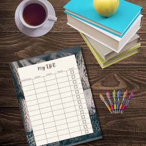 Books TBR List Printable | Themed TBR Tracker | Cozy | Instant Download