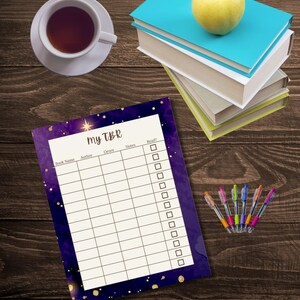 Books TBR List Printable | Themed TBR Tracker | Fantasy | Instant Download
