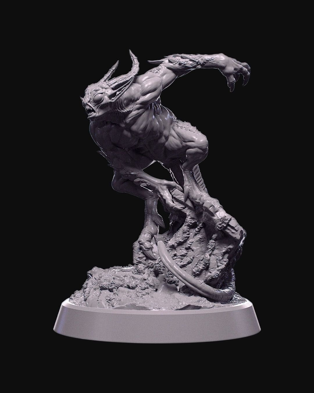 Demon Minion Miniature for D&D, Dungeons and Dragons, Pathfinder-by ...
