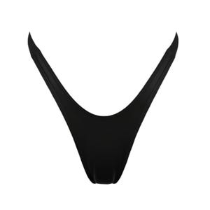 Tanga de stripper retro de corte alto / Negra / Ropa de baile exótica / Tienda GrlFriday / Bikini de los 80