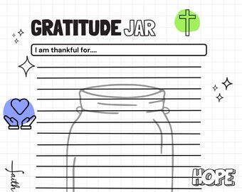 Gratitude Jar *Printable* Christian Thankfulness