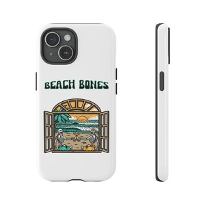 Spooky Beach Bones Phone Case - Fits 46 Phone Sizes - 3D Wrap - Impact Resistant - UV Protected - Halloween Beach Lovers Phone Case
