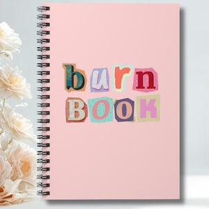 Burn Book, Mean Girls Notebook, Pink Notebook, Gift for Her, Back to School Gift, Pink Journal, Funny Notebooks, Girly Gifts, Gift for Her
