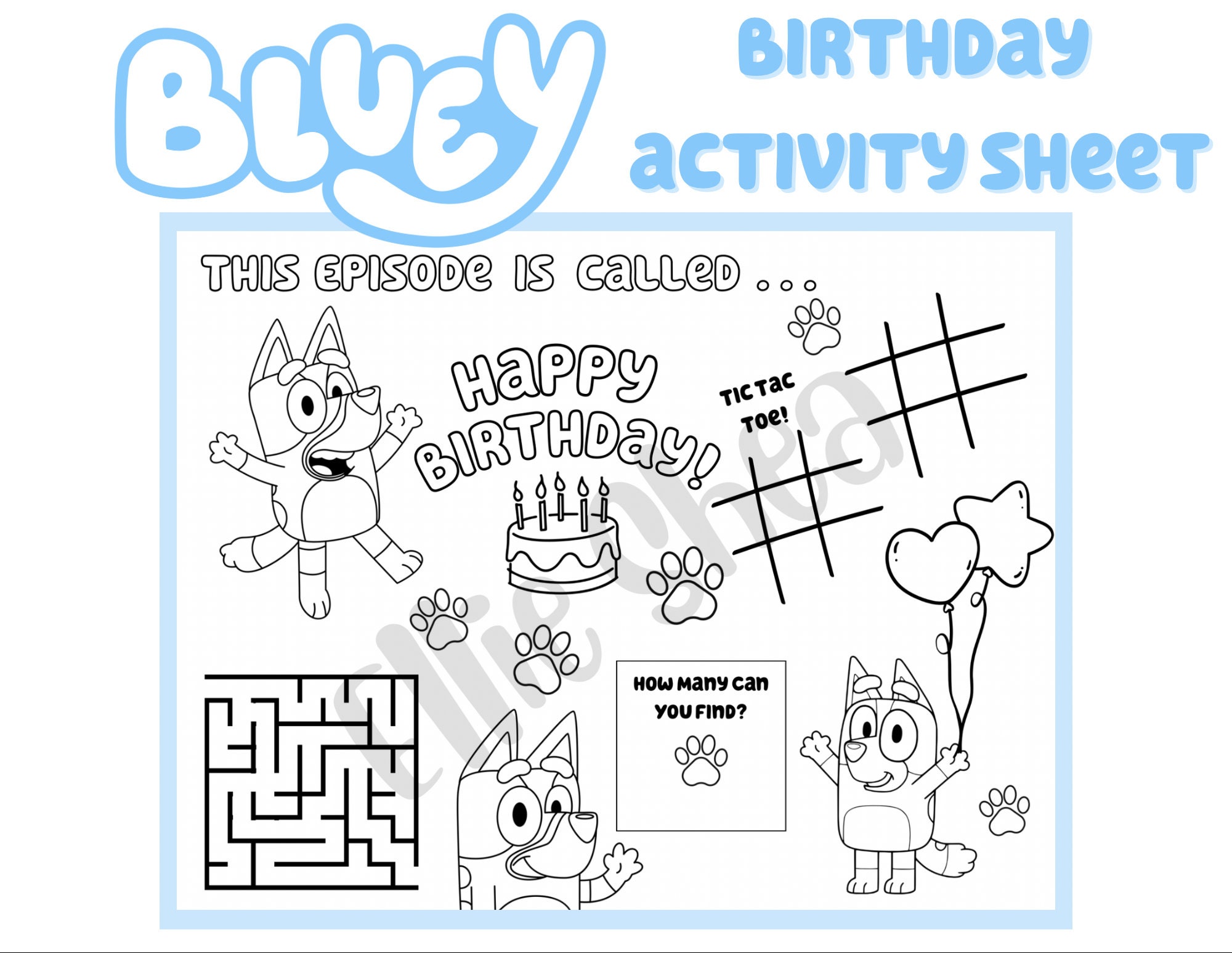 Bluey Birthday Bundle Pack 