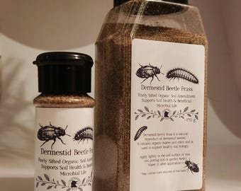 Dermestid Beetle Frass – Finely Sifted Organic Soil Amendment – Chitin-Rich Garden Supply