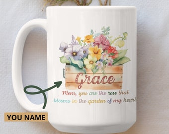 Custom Mom Garden Mug, Custom Mama Mug,  Gift for New Mom, Baby Shower Gift,  Pregnancy Gift,  Mother's Day Coffee Mug.