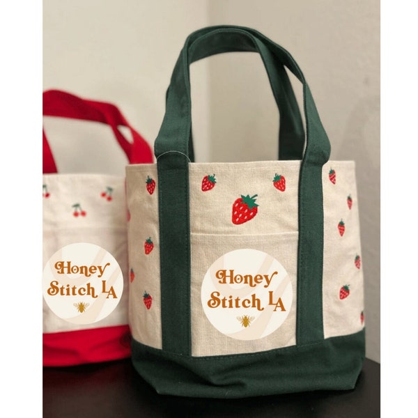 Custom Embroidered Mini Tote Bag