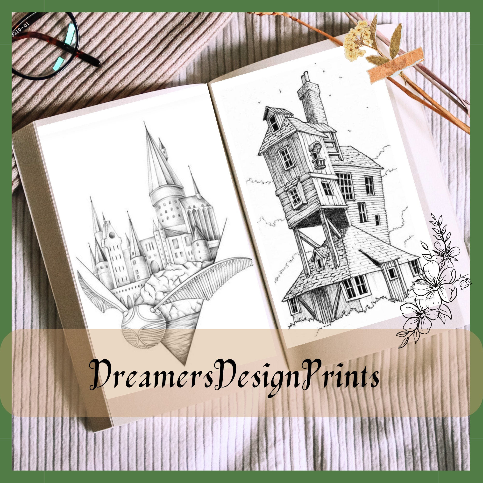 40 Pages Printable Coloring Book Collection for Magic School of Wizard and Muggle - Etsy