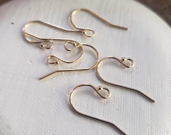 14k gold filled Ear Wire With 1mm Ball End And Loop yellow or rose gold