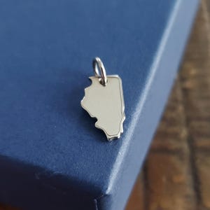 Sterlingzilveren staat Illinois bedel US IL kaart geografie,