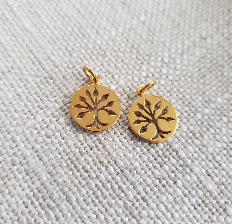 Gold Openwork Tree of Life Charm Generations Jewelry Gift Family Tree ...