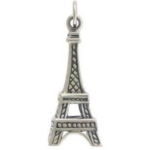 Eiffel tower charm sterling silver Paris travel pendant Parisienne pendant vacation travel French theme jewelry image 7