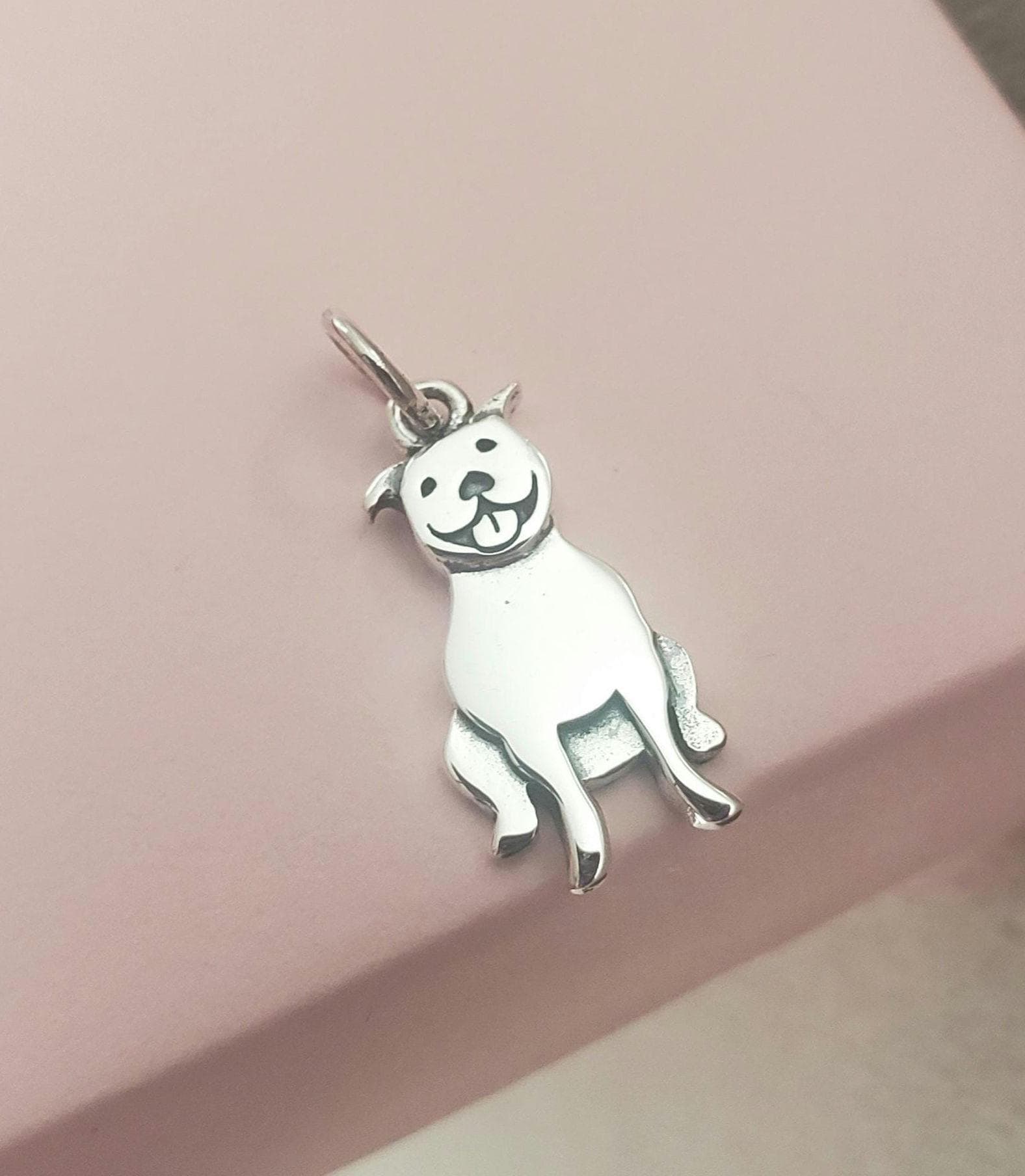 S925刻印 ヴィンテージチェーン ピットブル彫刻 ネックレス 重厚感 犬 人気 SAINTS（セインツ） ベルセルク 魔犬ガッツ ネックレス ペンダント