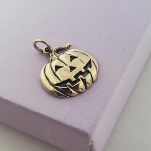 Bronze Jack-O-Lantern Charm Herbst Kürbis Patch, Halloween Schmuck Versorgung, Spooky