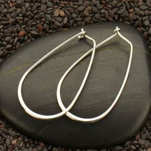 Sterling Silver Teardrop Hoop Earring Finding. endless possiblities, silver hoop