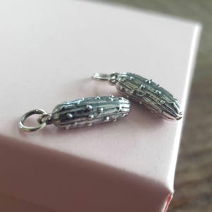 Colgante de plata de ley con forma de pepinillo, regalo para amantes de la comida y abuelas.