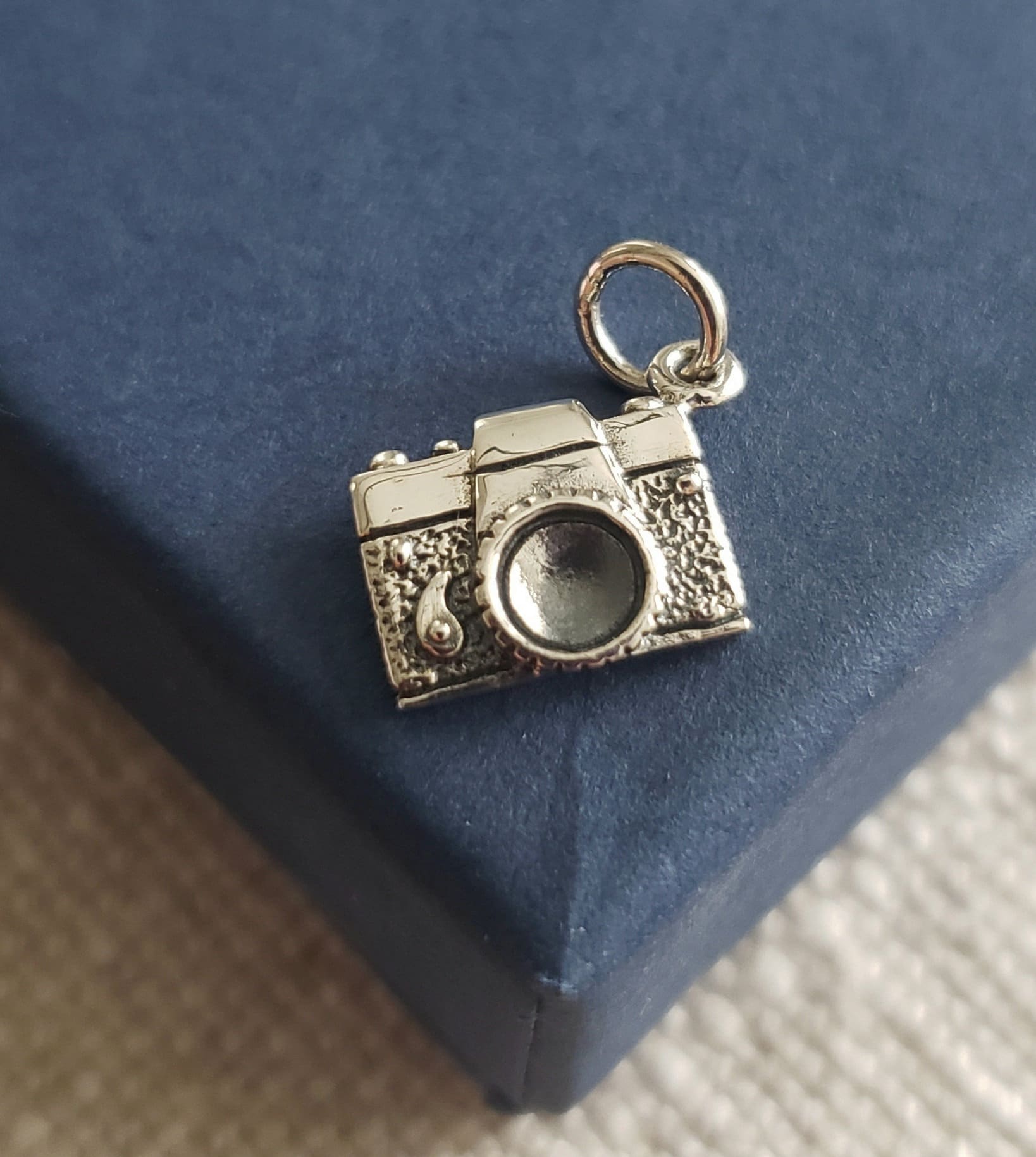 Sterling Silver Camera Charm Hobbyist Photographer Traveler Vintage Camera Pendant Etsy