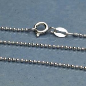 925 Sterling Silver Layered BALL BEAD Chain Necklace 18