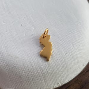 Gold New Jersey State Karte Charme, Karte Geographie, Garten Zustand, nj geboren