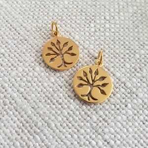 Gold Openwork Tree of Life Charm Generations Jewelry Gift Family Tree ...