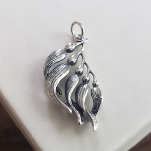 sterling silver kelp pendant ocean themed pendant collection, summer beach jewelry under the sea underwater