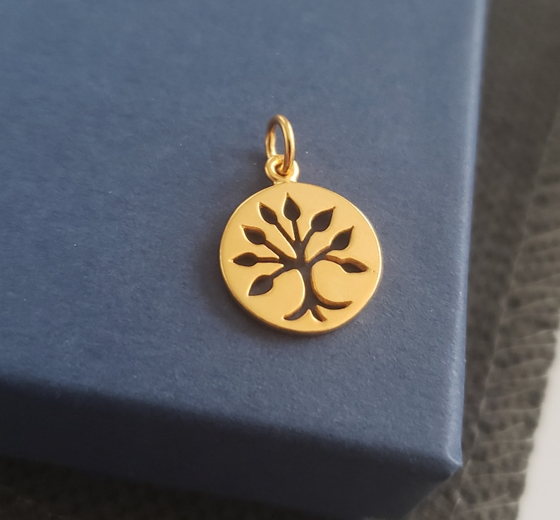 Gold Openwork Tree of Life Charm Generations Jewelry Gift Family Tree ...