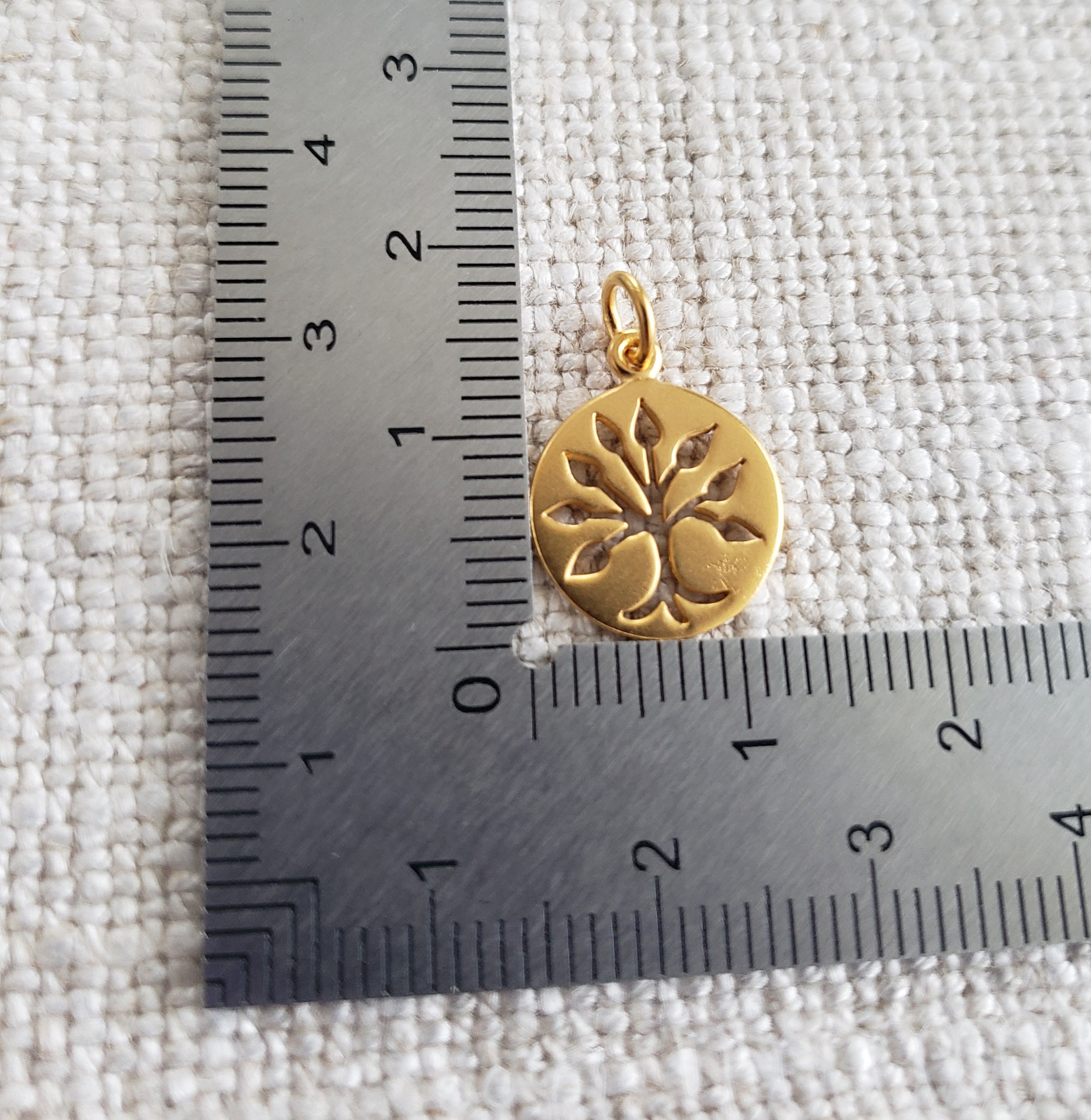 Gold Openwork Tree of Life Charm Generations Jewelry Gift Family Tree ...