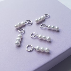 Un dije con tres diminutas perlas apiladas, dije colgante de piedra natal, rondel, tamaño diminuto para collar o pulsera, turmalina, mezcla de gemas