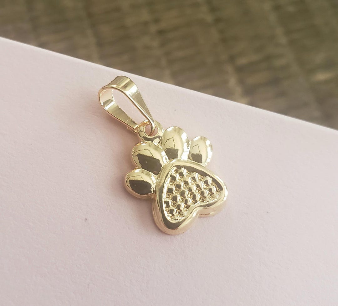 Gold Fill Paw Print Charm Cat and Dog Lovers, Furry Friends Mom
