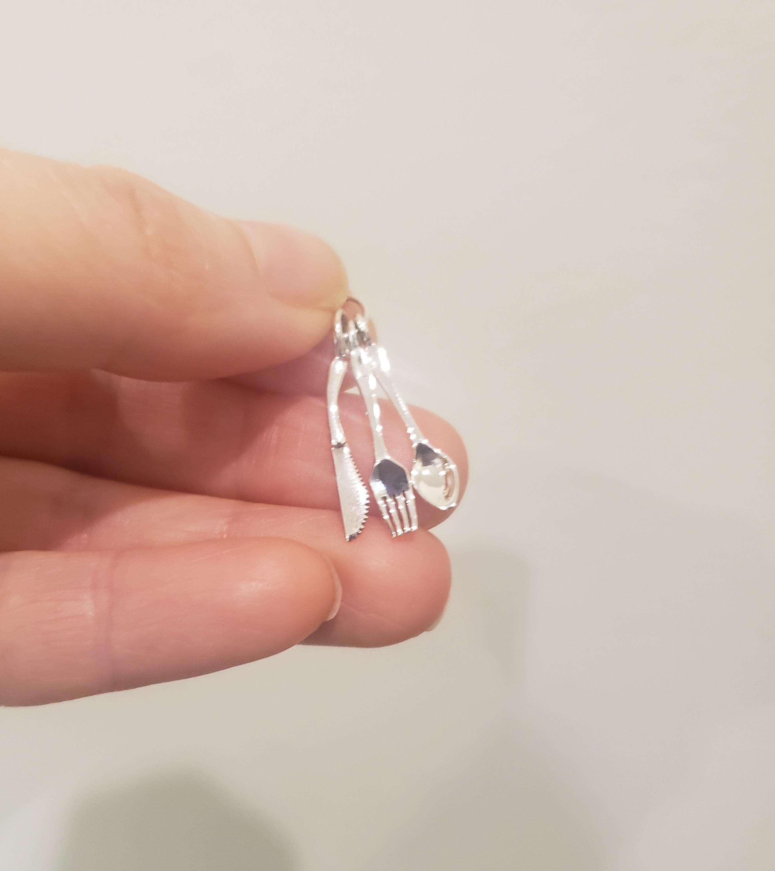 Buy Fun Whimsical Hobby Sterling Silver Knife Spoon and Fork Charm
