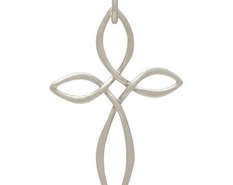 celtic style cross charm pendant gold or silver