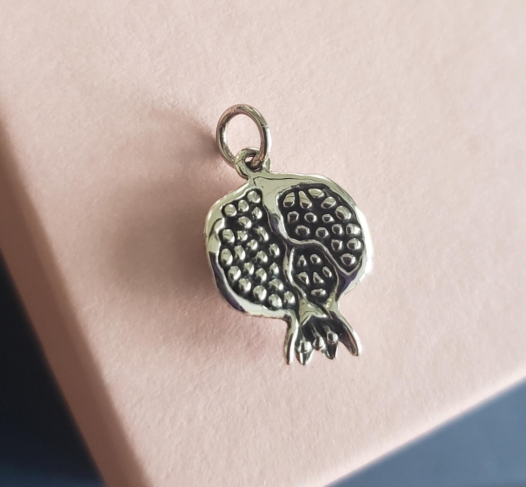 Sterling Silver Pomegranate Charm Superfood Tart Sweet Fruit ...